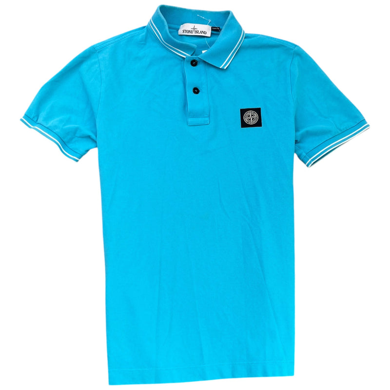 Men's Compass Logo Short Sleeve Shirt Blue Size M