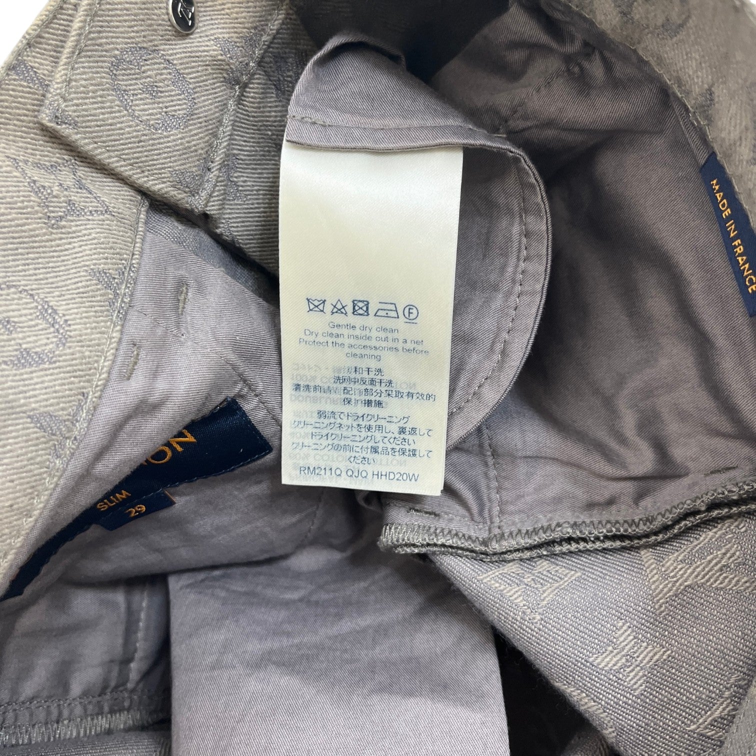 Men's Monogram Jeans Grey Size XS / W29 - Photo 6