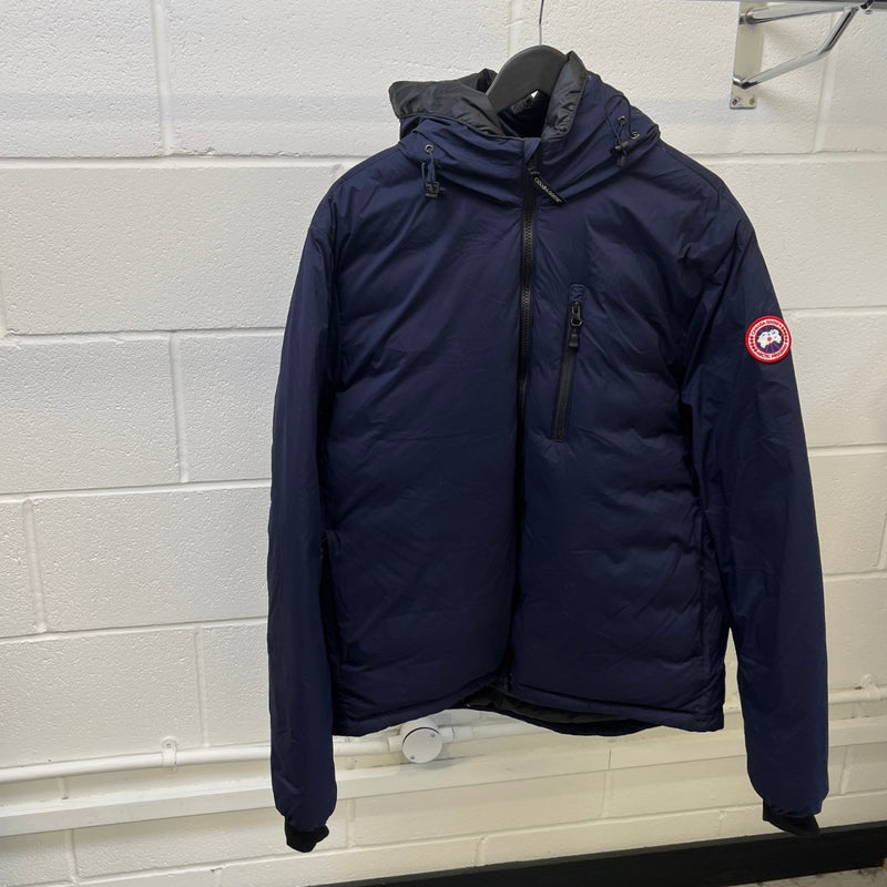 Men's Lodge Hoody Down Jacket Navy Size XL