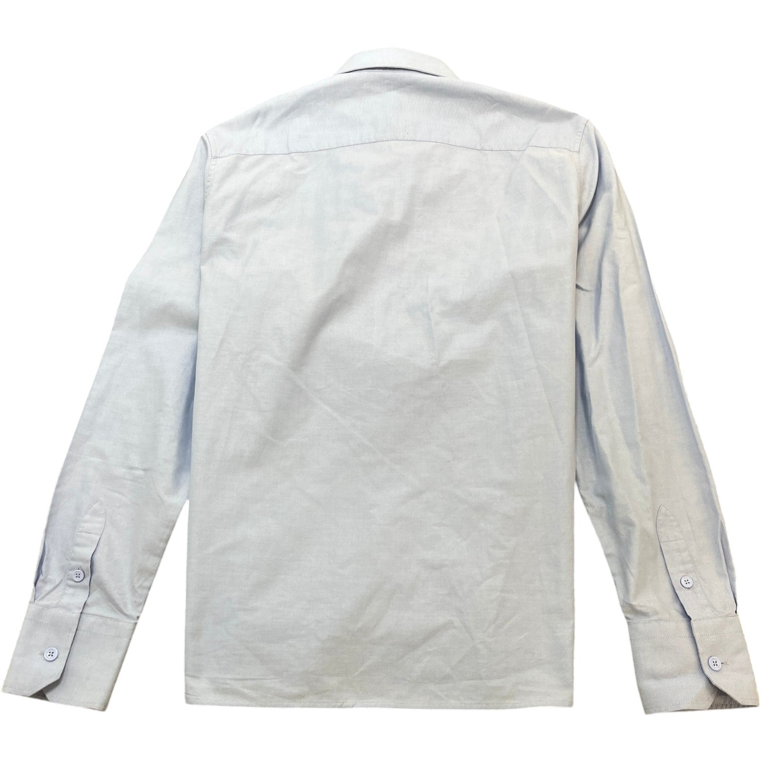 Men's Embroidered Floral Logo Long Sleeve Shirt Blue Size S - Photo 2