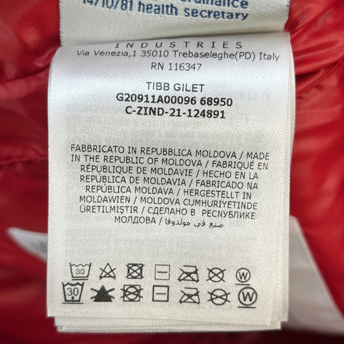 Men's Tibb Gilet Red Size 2 / M - Photo 5