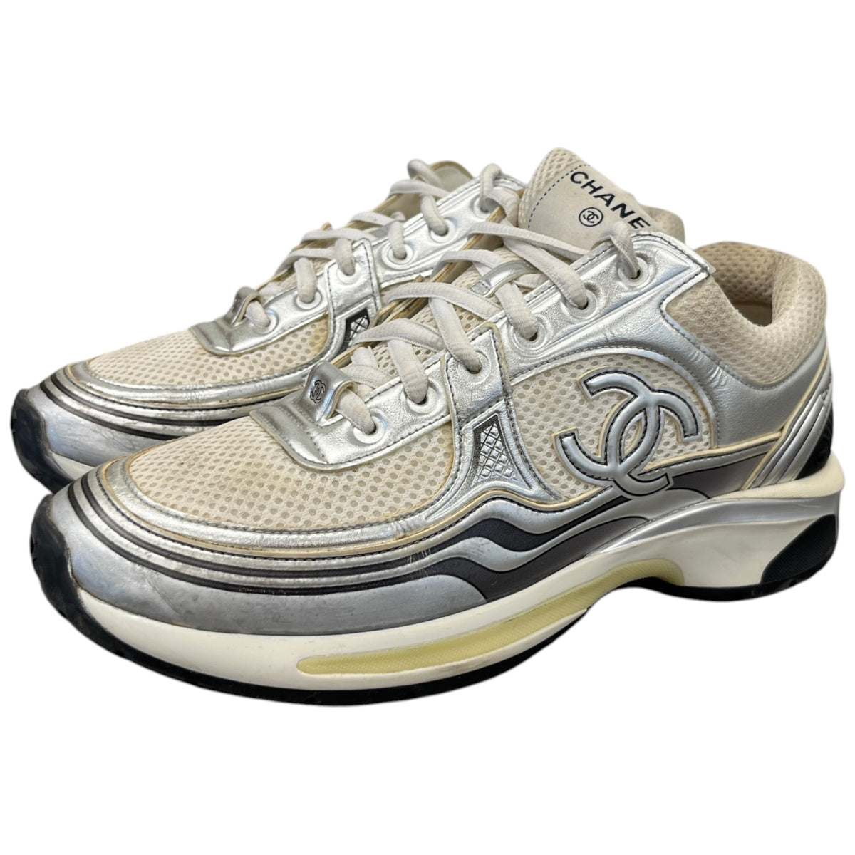 Women's CC Runner Low Trainers Silver Size UK 6.5 / EU 39.5 - Photo 9