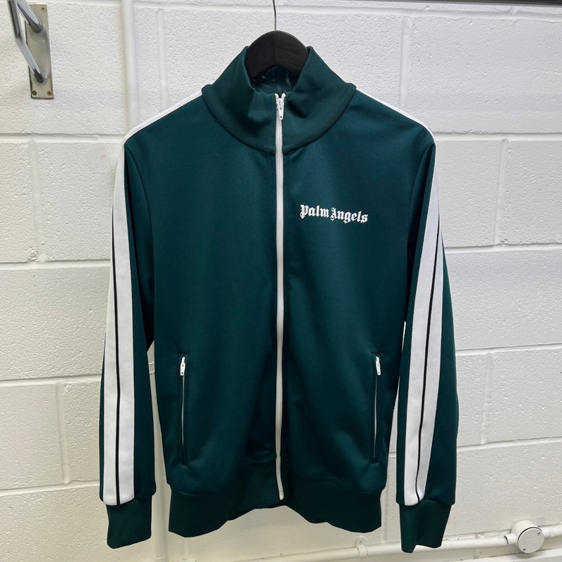 Men's Logo Print Track Jacket Green Size L