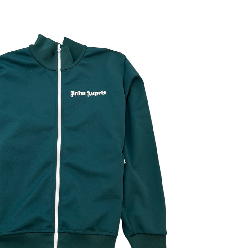 Men's Logo Print Track Jacket Green Size L