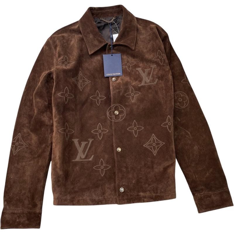 Men's Monogram Embroidered Jacket Brown Size IT 46 / S
