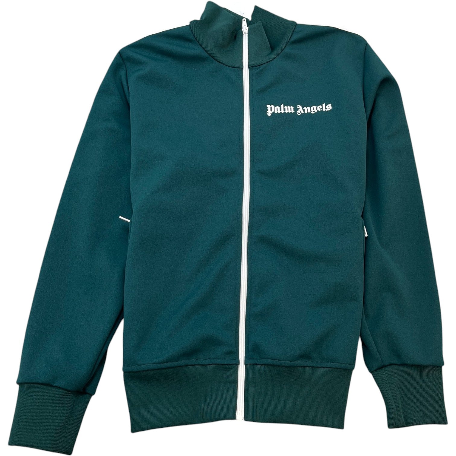 Men's Logo Print Track Jacket Green Size L - Photo 1