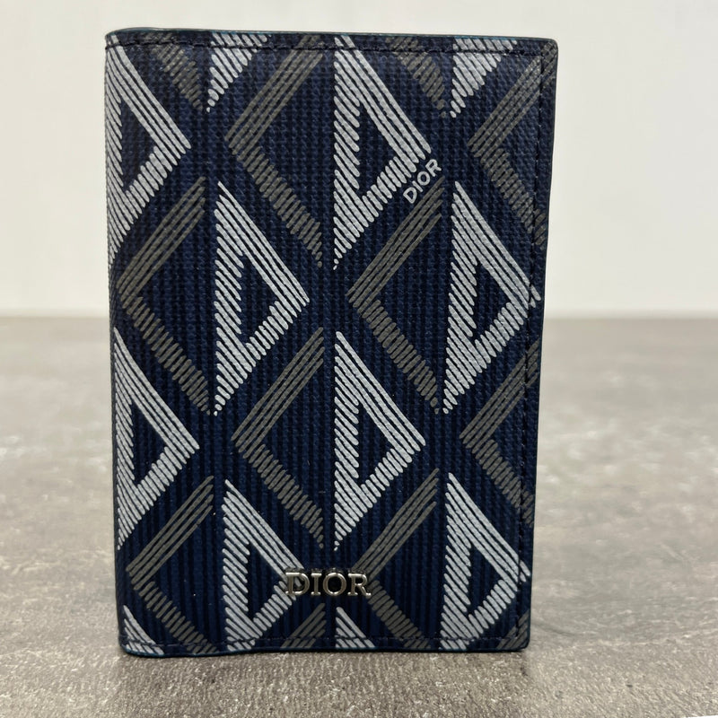 Men's Cd Diamond Bifold Wallet Navy