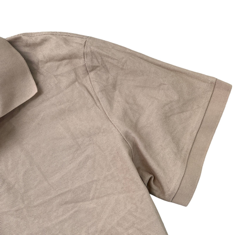 Men's Plain Polo Shirt Beige Size XXL