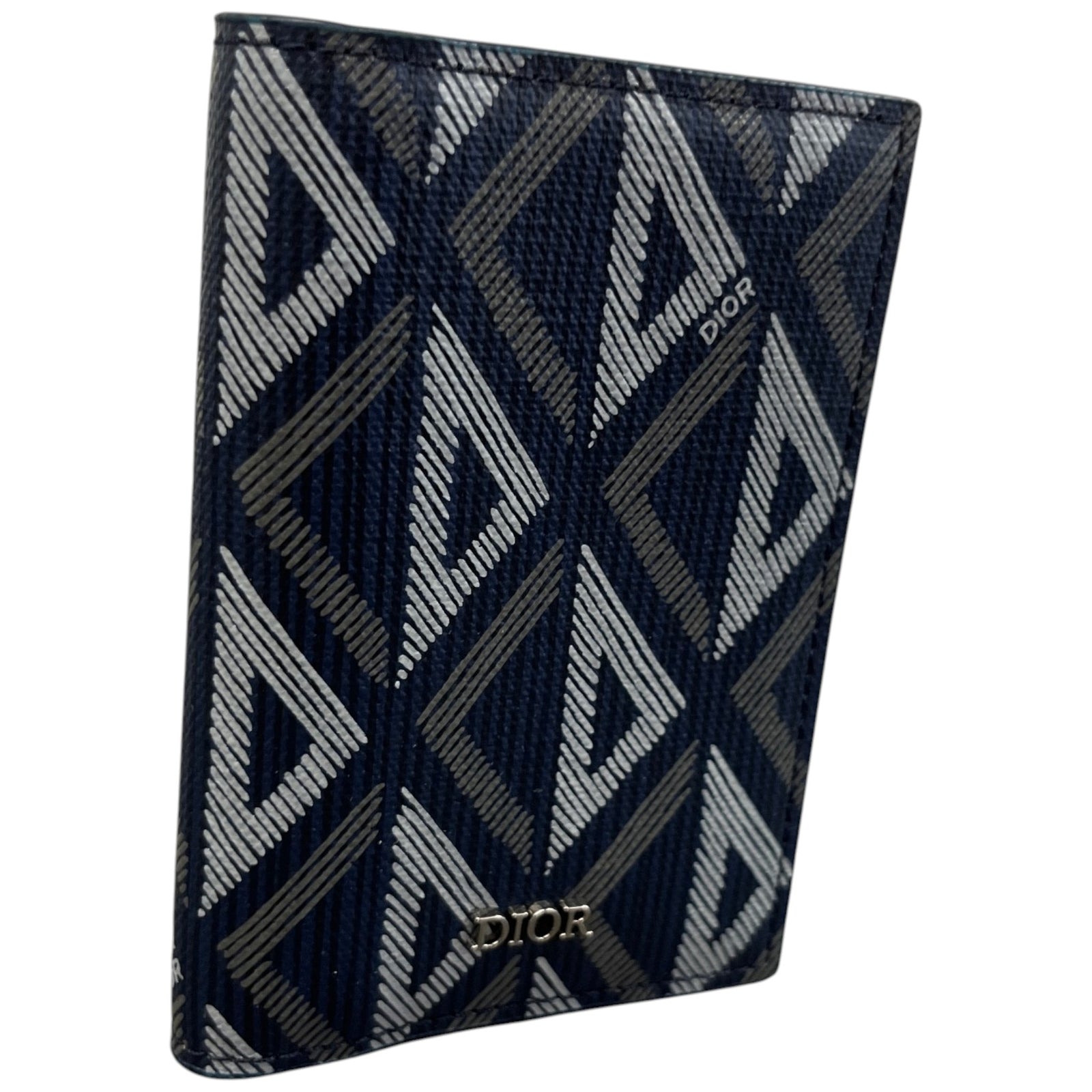 Men's Cd Diamond Bifold Wallet Navy - Photo 1