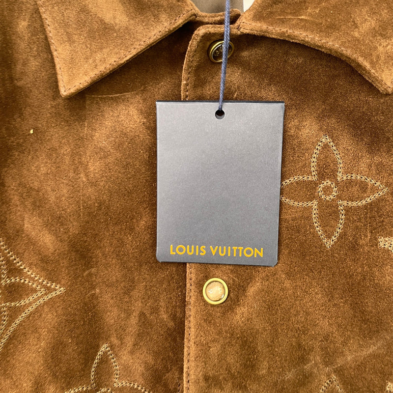 Men's Monogram Embroidered Jacket Brown Size IT 46 / S