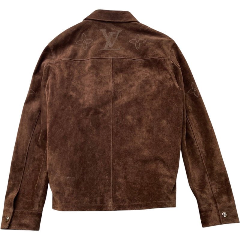 Men's Monogram Embroidered Jacket Brown Size IT 46 / S
