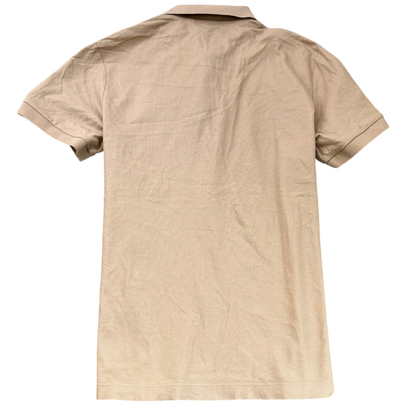 Men's Plain Polo Shirt Beige Size XXL