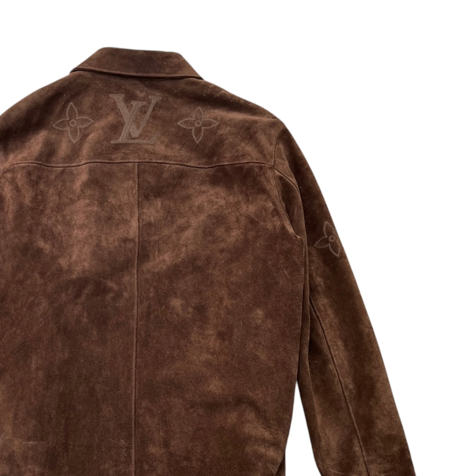 Men's Monogram Embroidered Jacket Brown Size IT 46 / S - Photo 4