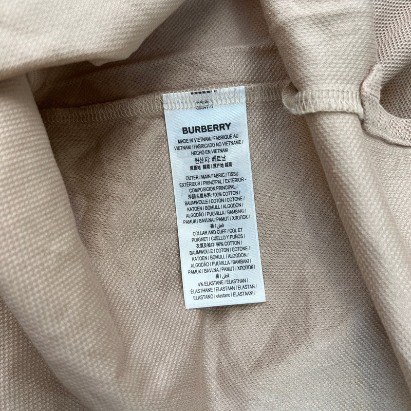 Men's Plain Polo Shirt Beige Size XXL