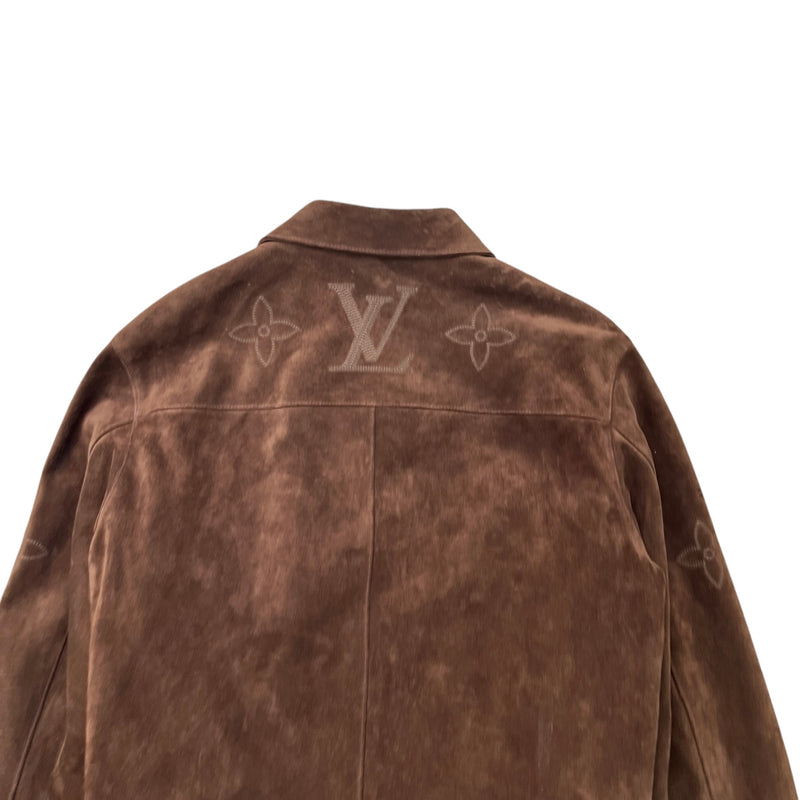 Men's Monogram Embroidered Jacket Brown Size IT 46 / S