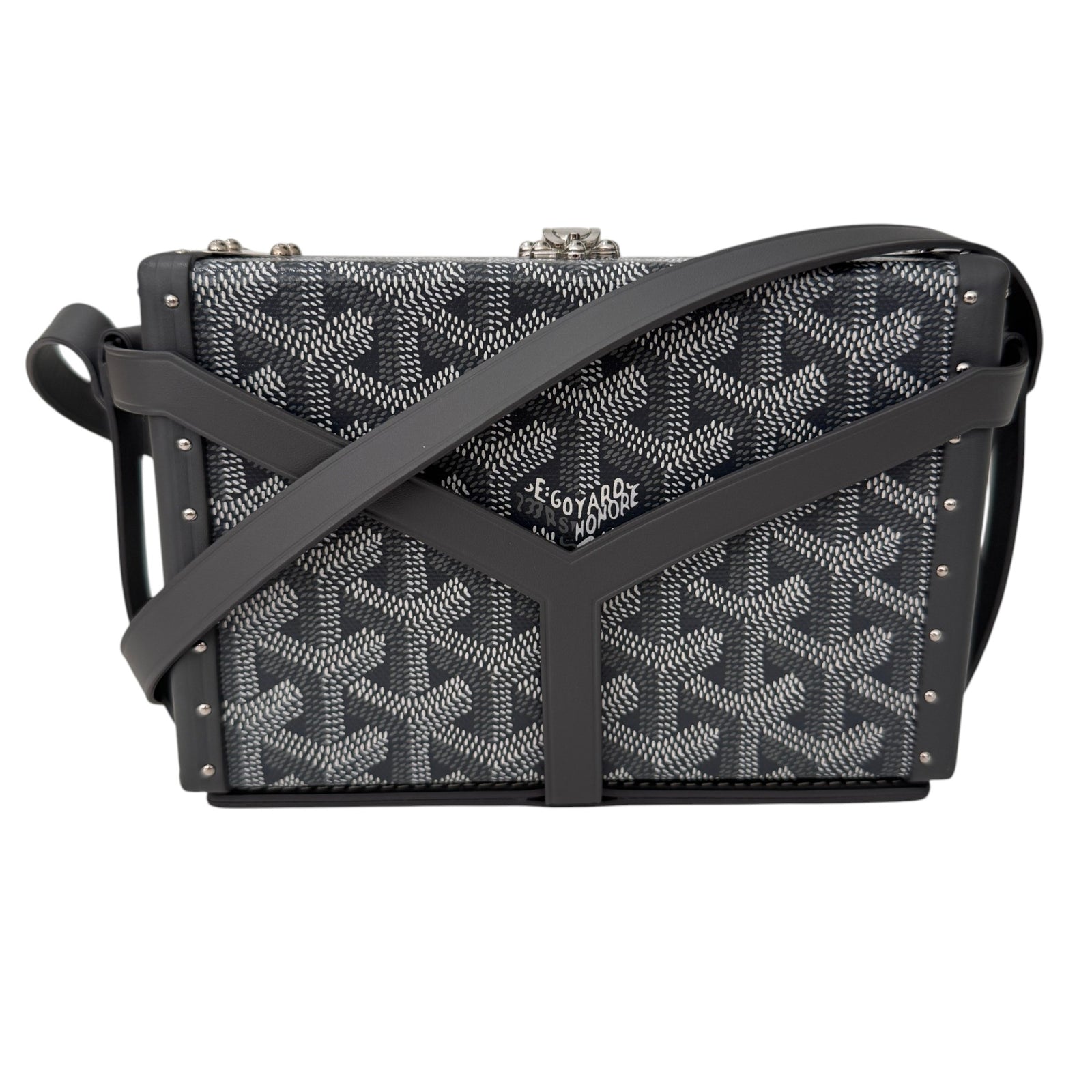 Men's Goyardine Printed Trunk Bag Grey - Photo 2