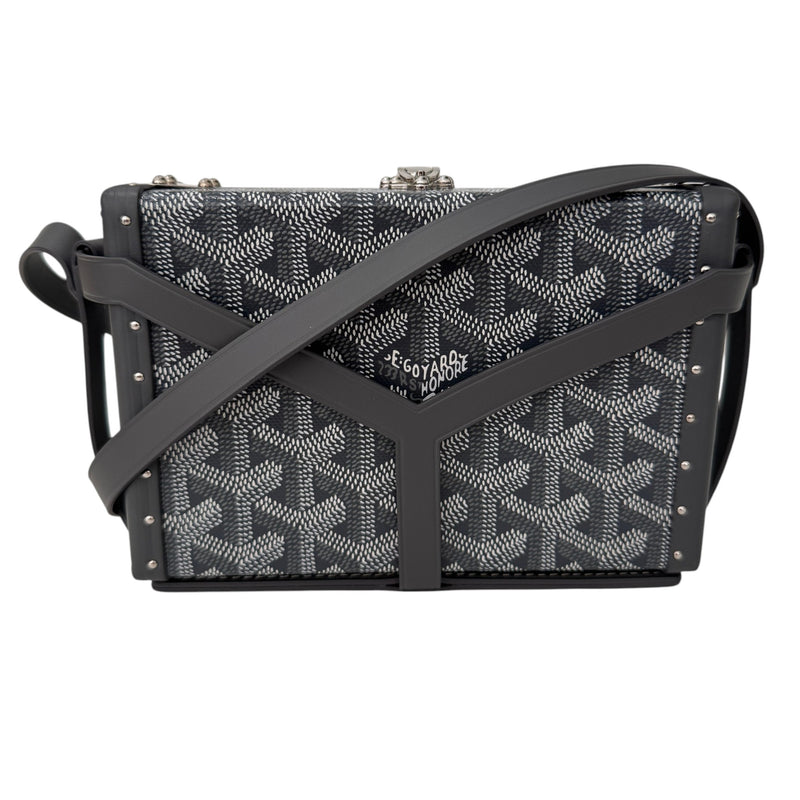 Men's Goyardine Printed Trunk Bag Grey