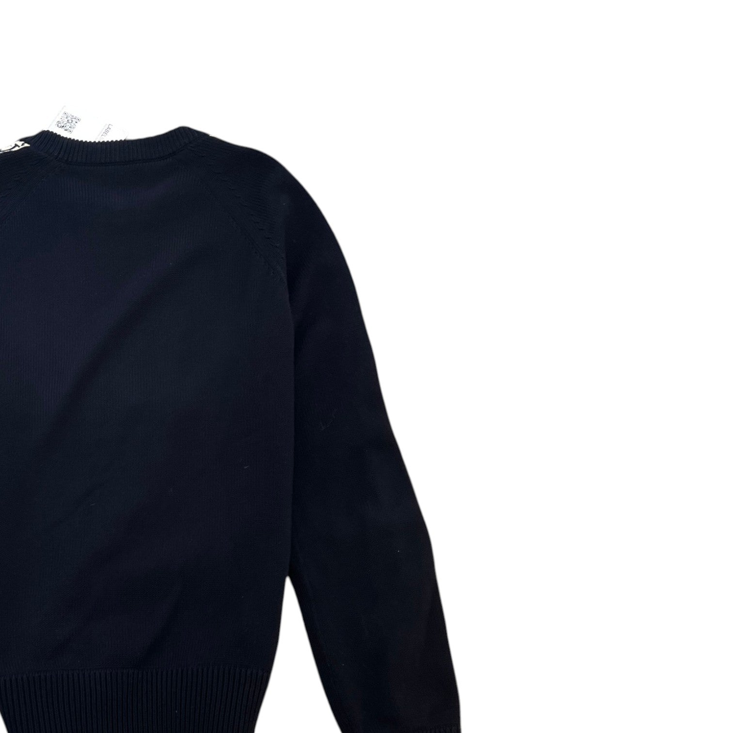 Men's Oblique Knit Sweatshirt Navy Size S - Photo 4