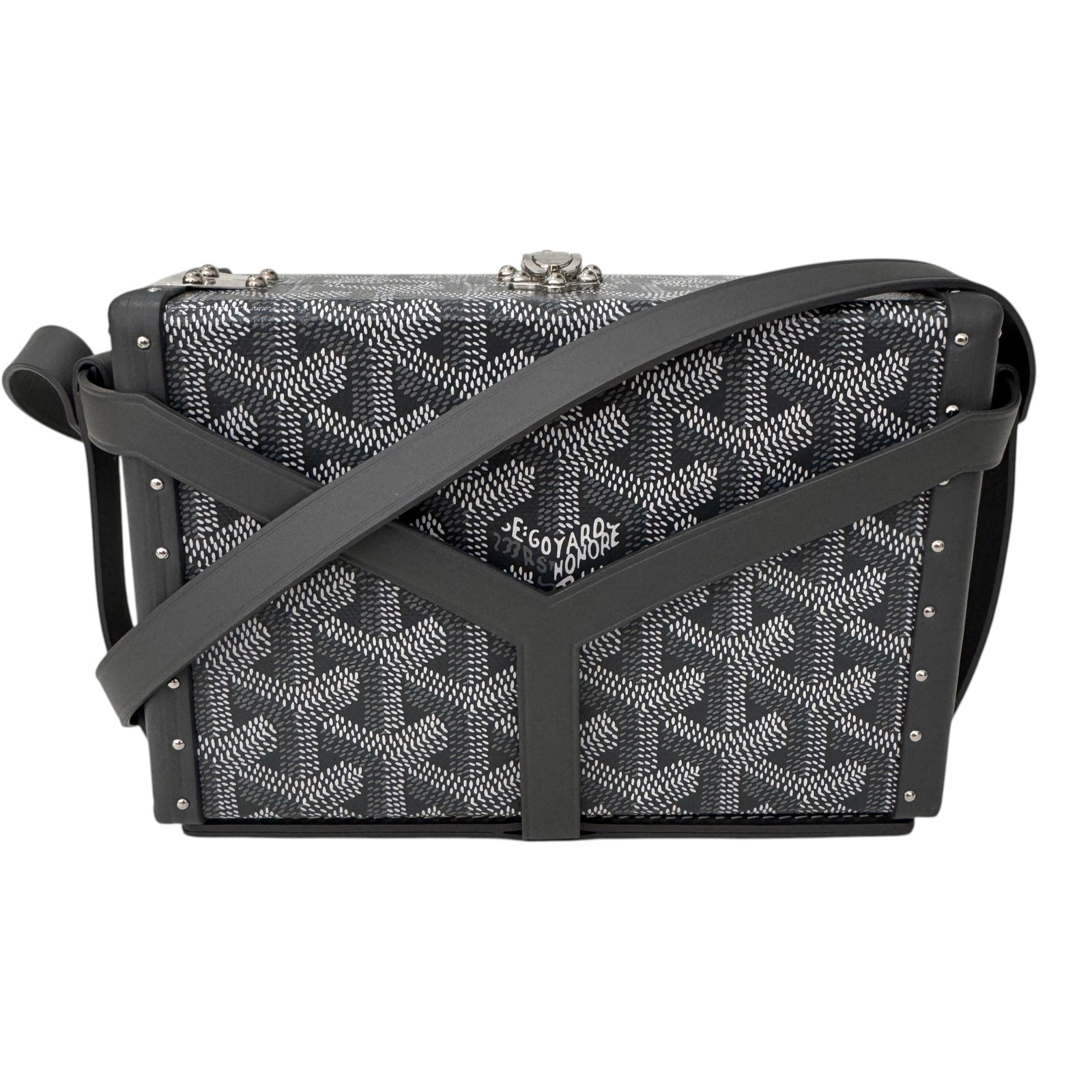 Men's Goyardine Printed Trunk Bag Grey - Photo 1
