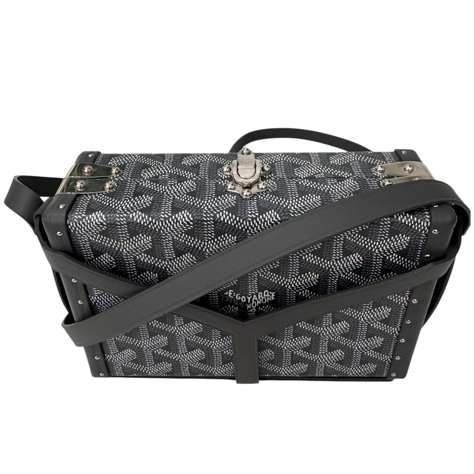 Men's Goyardine Printed Trunk Bag Grey - Photo 3