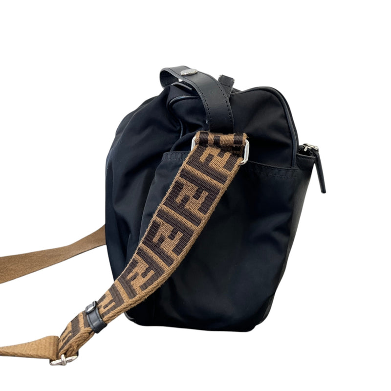 Women's FF Embossed Logo Baby Changing Travel Bag Black