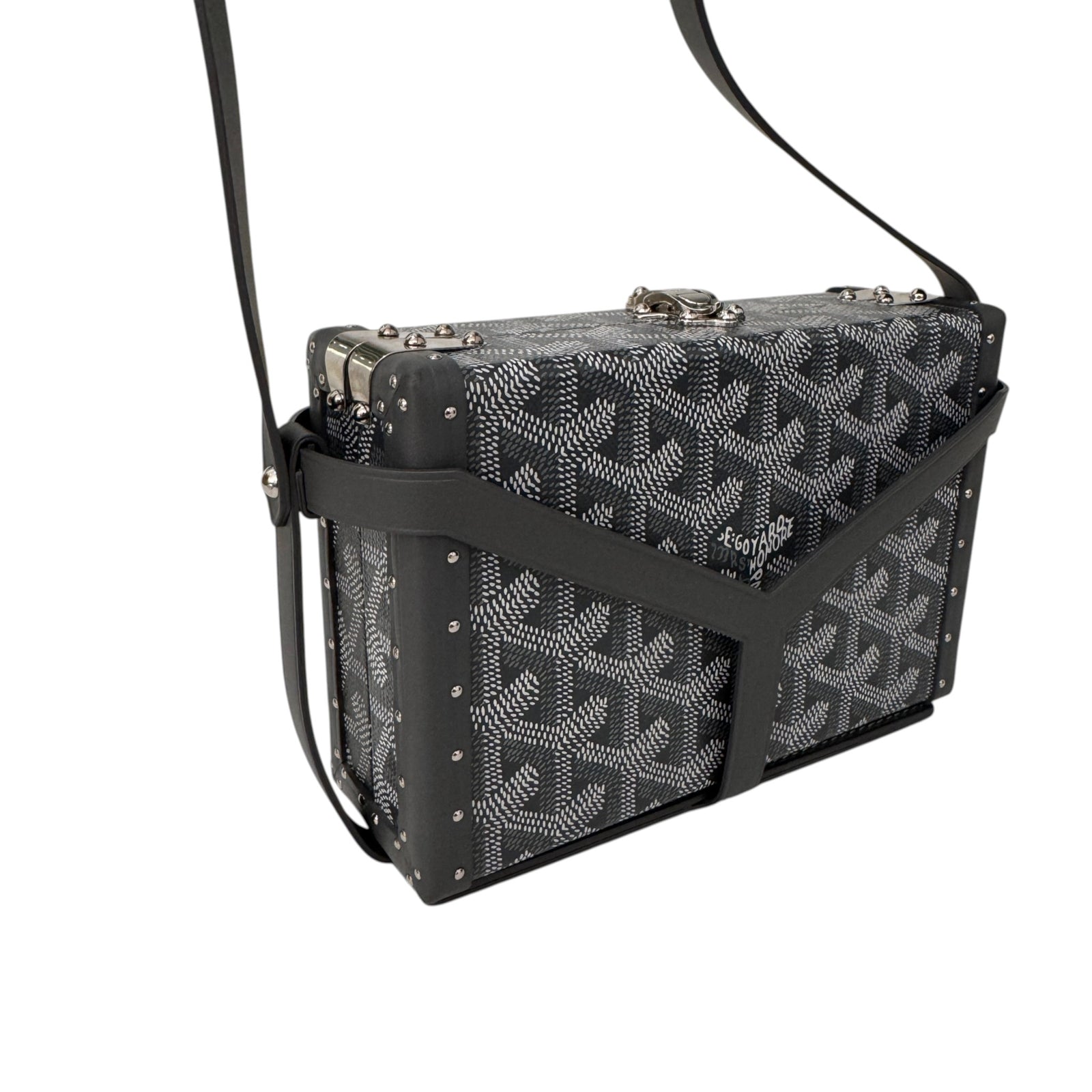 Men's Goyardine Printed Trunk Bag Grey - Photo 8