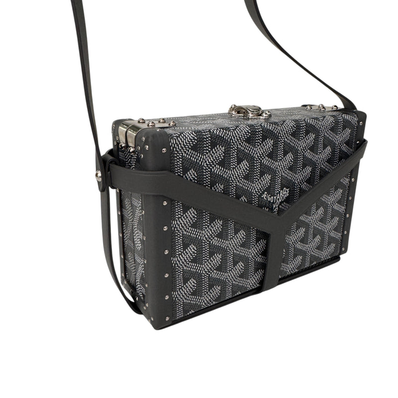 Men's Goyardine Printed Trunk Bag Grey