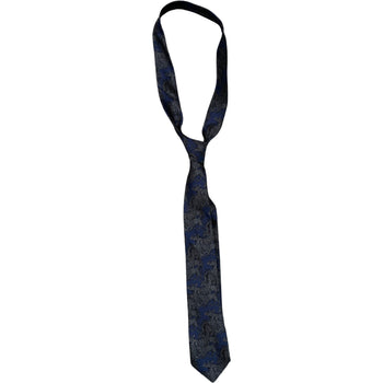 Men's Paisley Print Tie Navy