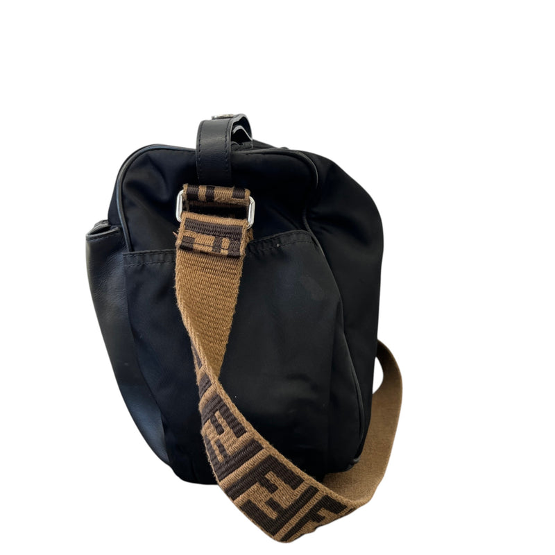 Women's FF Embossed Logo Baby Changing Travel Bag Black