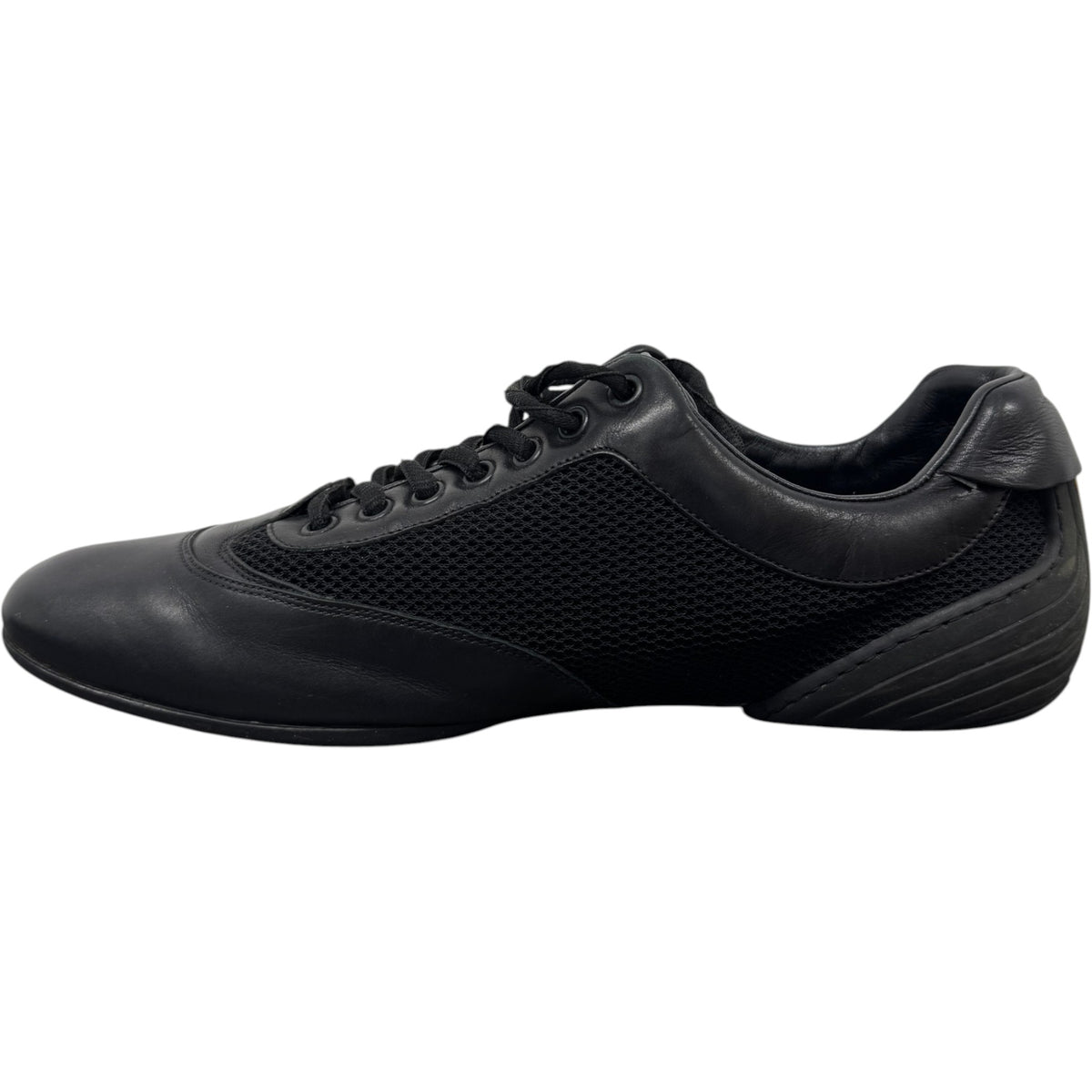 Men's Leather Logo Low Trainers Black Size UK 8 / EU 42 - Photo 2