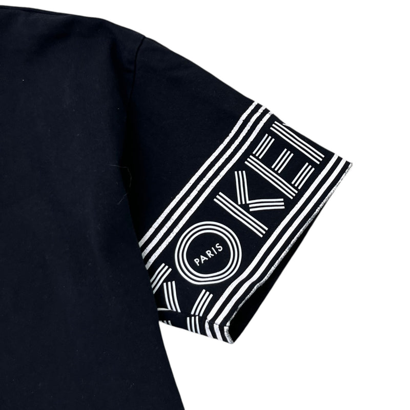 Men's Logo Print Short Sleeve Shirt Black Size M