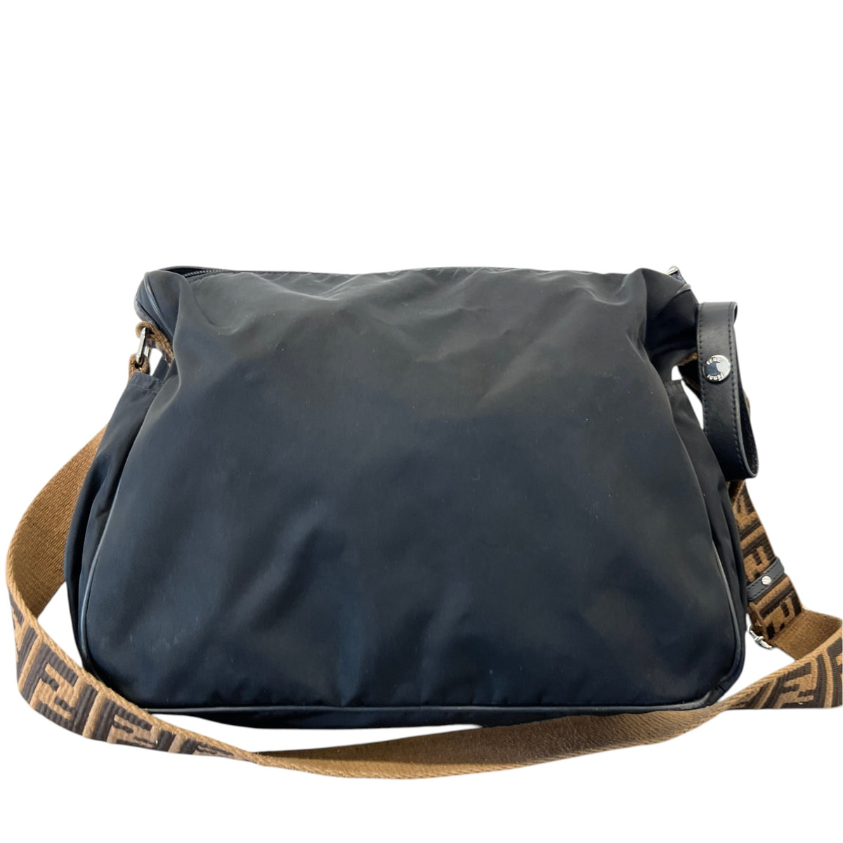 Women's FF Embossed Logo Baby Changing Travel Bag Black - Photo 3