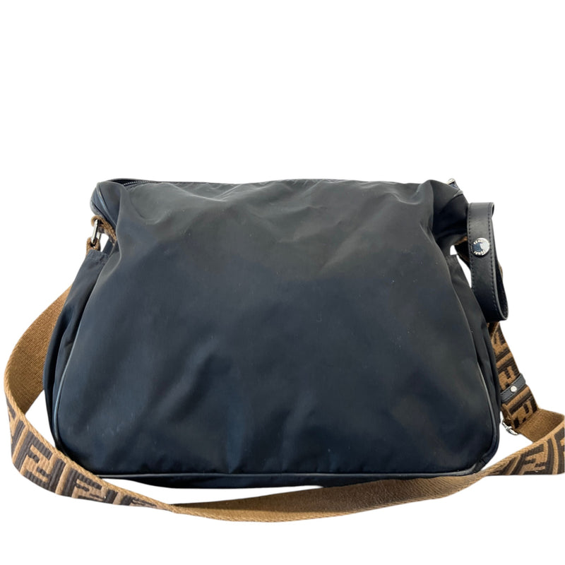 Women's FF Embossed Logo Baby Changing Travel Bag Black