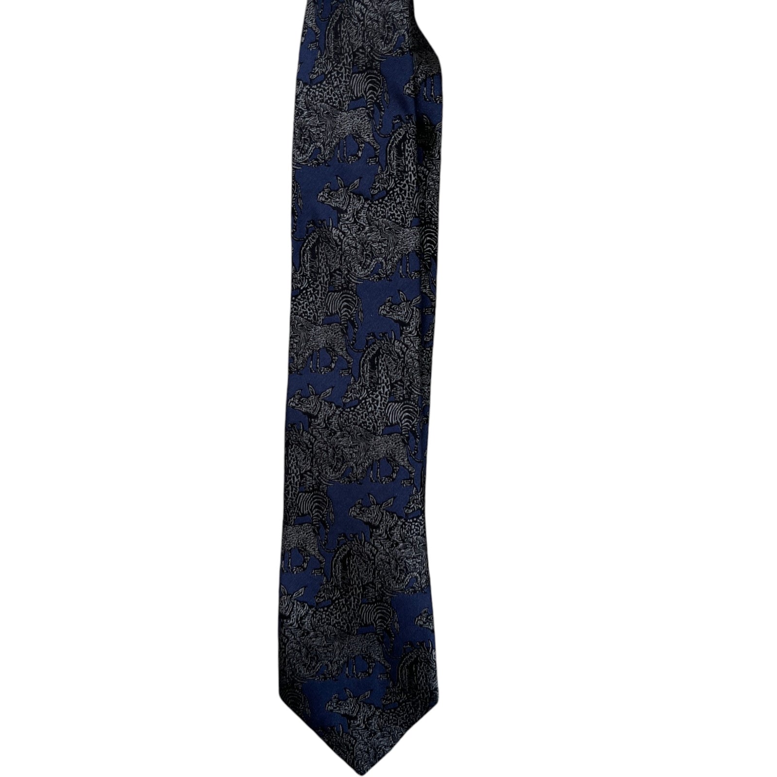 Men's Paisley Print Tie Navy - Photo 3