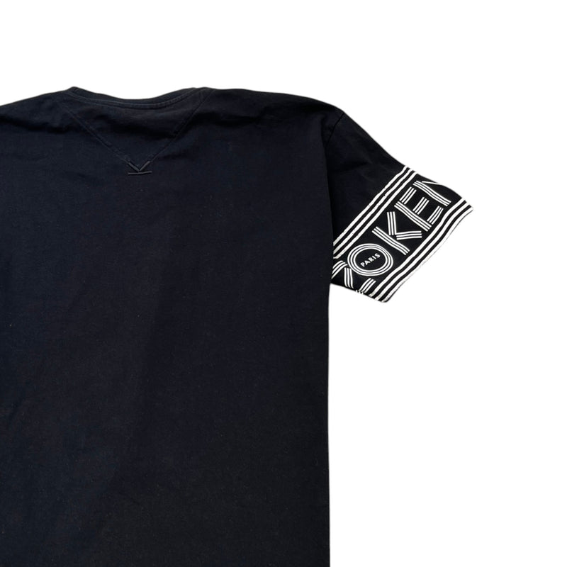 Men's Logo Print Short Sleeve Shirt Black Size M