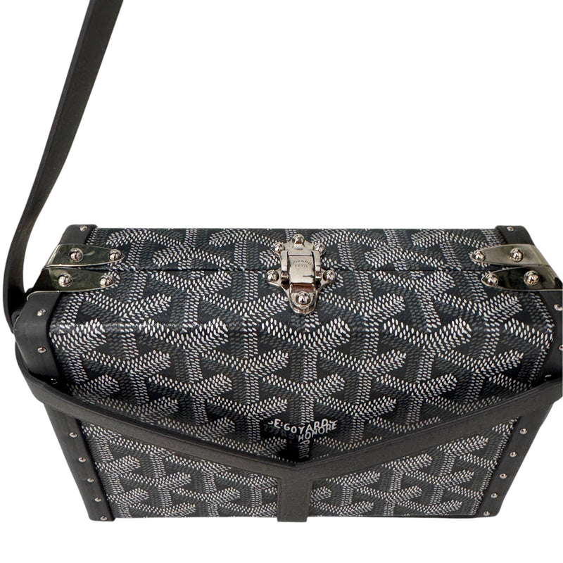 Men's Goyardine Printed Trunk Bag Grey