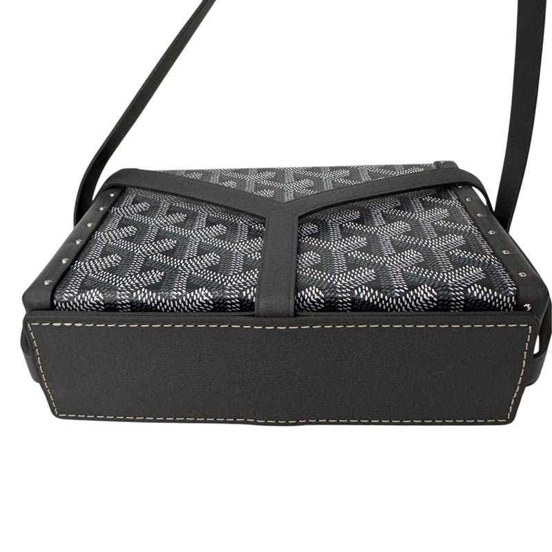 Men's Goyardine Printed Trunk Bag Grey