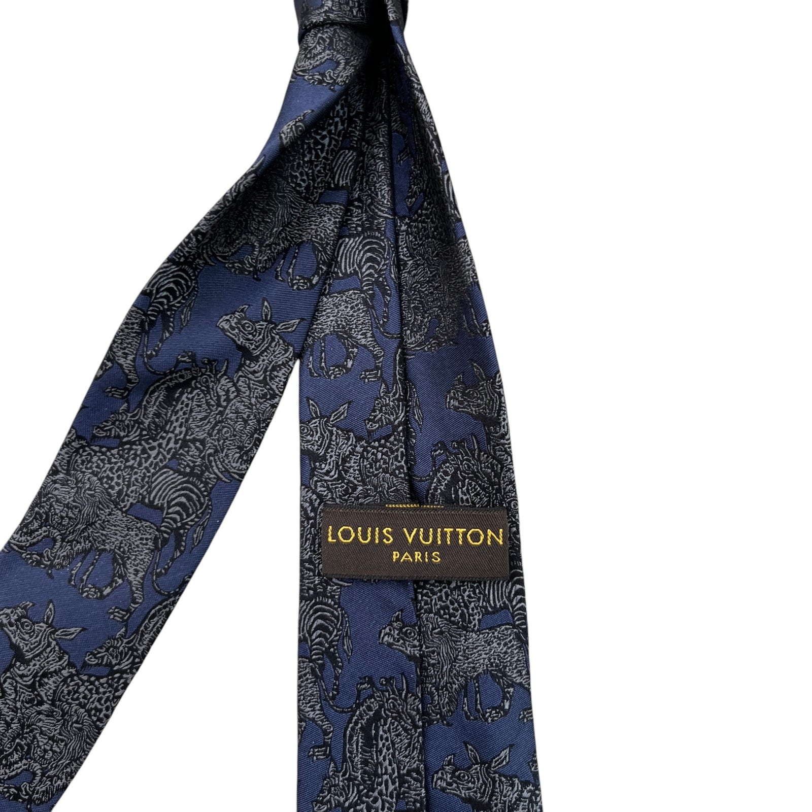 Men's Paisley Print Tie Navy - Photo 4