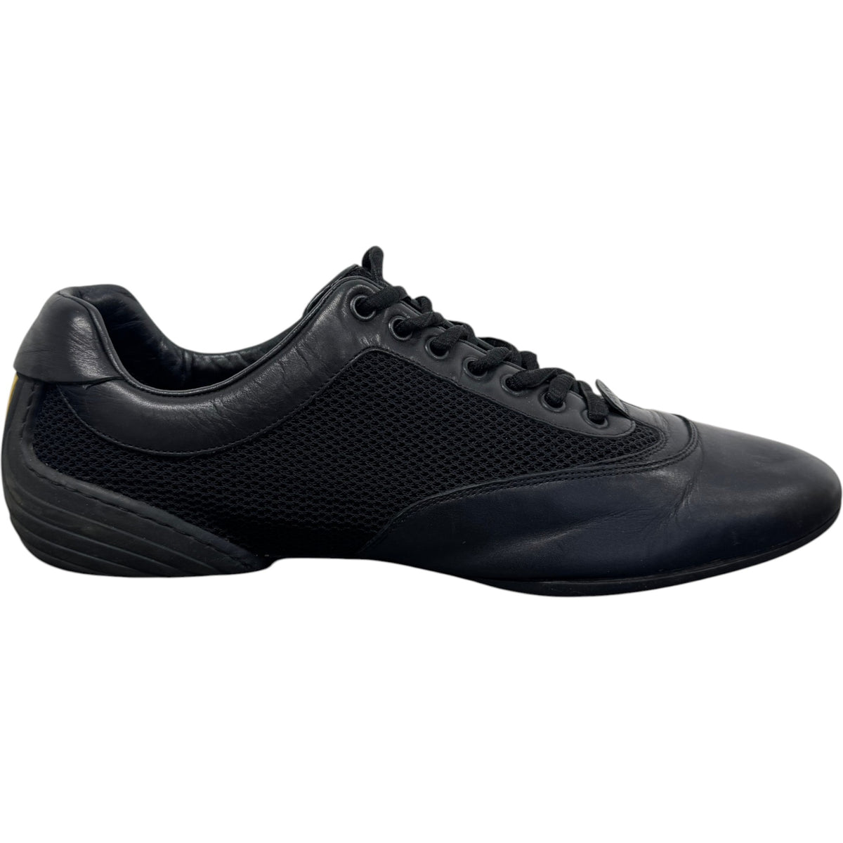 Men's Leather Logo Low Trainers Black Size UK 8 / EU 42 - Photo 5