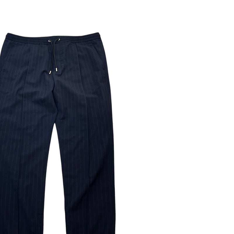 Men's Pinstripe Trousers Navy Size XL / W36