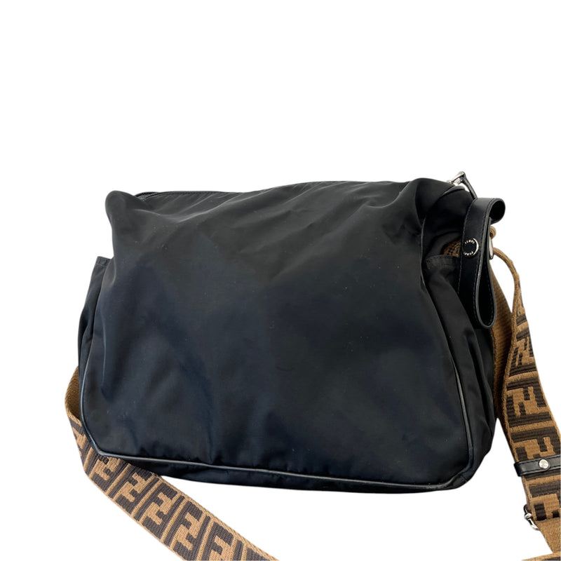 Women's FF Embossed Logo Baby Changing Travel Bag Black