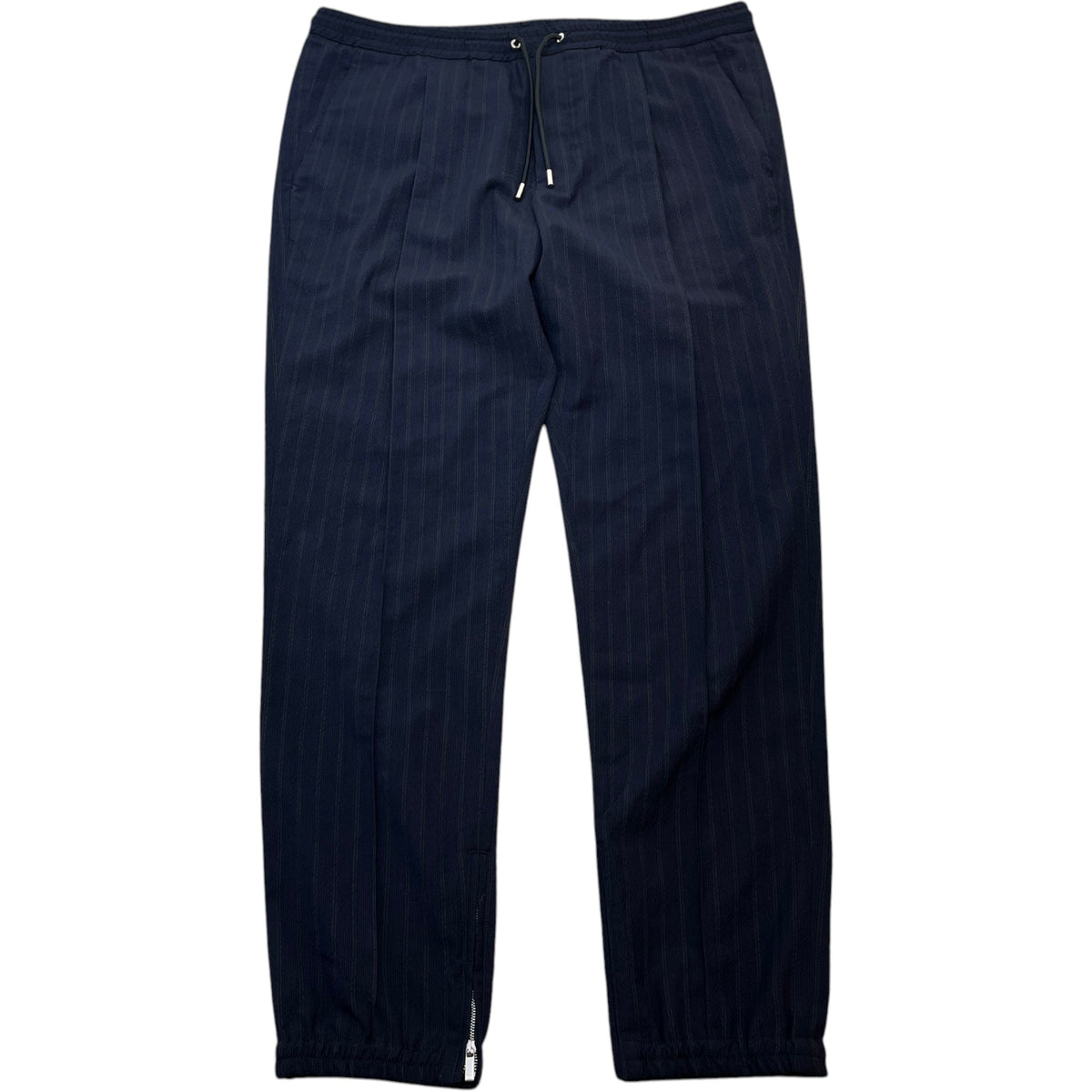 Men's Pinstripe Trousers Navy Size XL / W36 - Photo 1