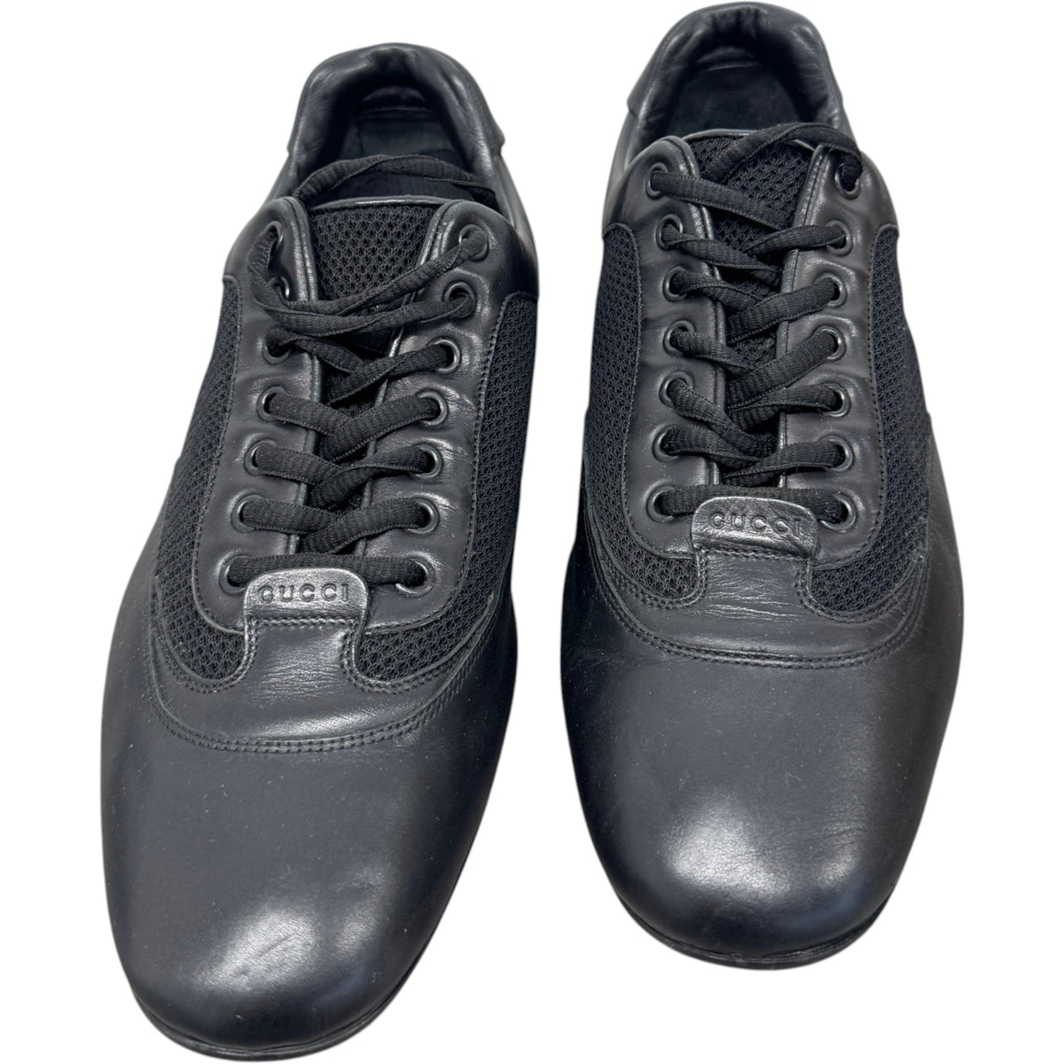 Men's Leather Logo Low Trainers Black Size UK 8 / EU 42 - Photo 6