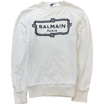 Men's Logo Print Sweatshirt White Size M