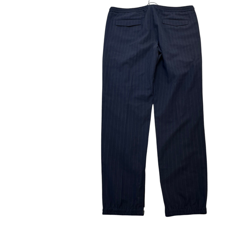 Men's Pinstripe Trousers Navy Size XL / W36