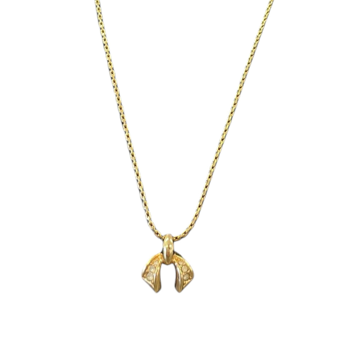 Women's Bow Pendant Necklace Gold - Photo 1