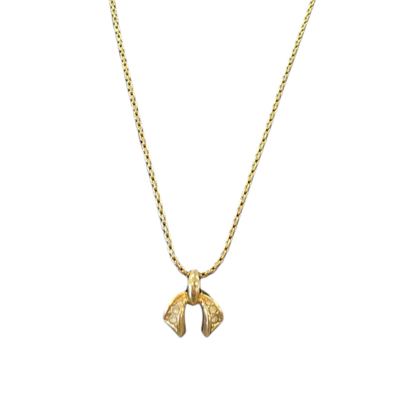 Women's Bow Pendant Necklace Gold