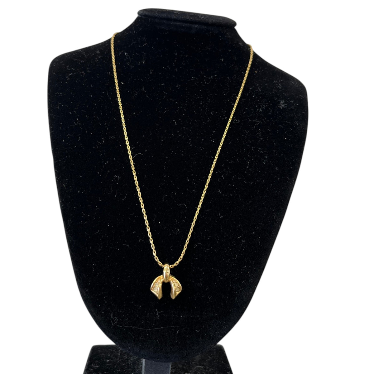 Women's Bow Pendant Necklace Gold - Photo 3