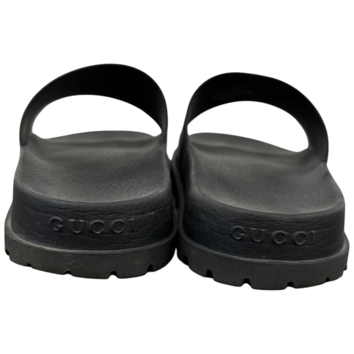 Men's Web Stripe Pool Slides Black Size UK 7 / EU 41 - Photo 7