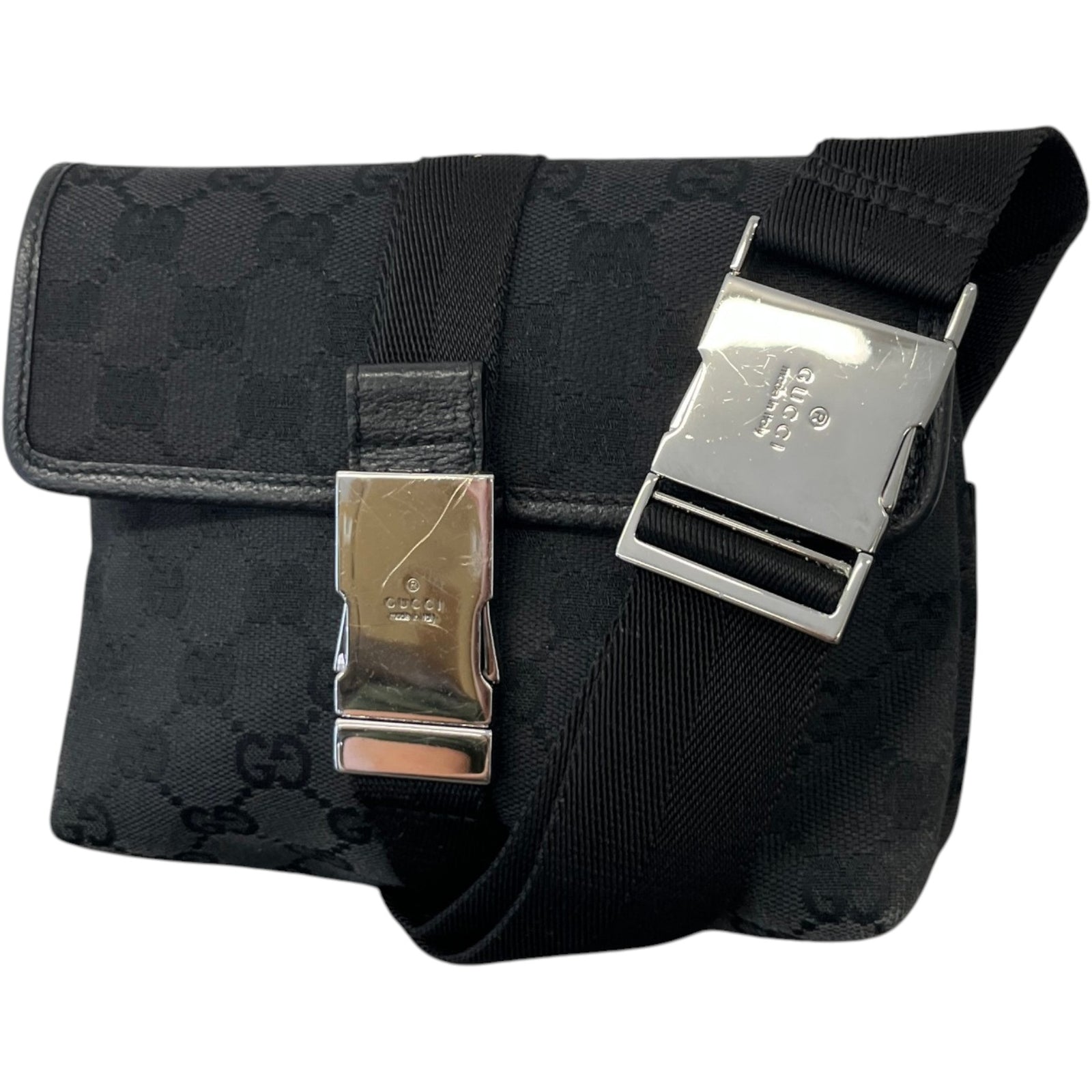 Men's Gg Supreme Belt Bag Black - Photo 4